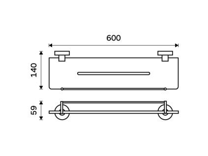 police s ohradkou 60 cm vykres