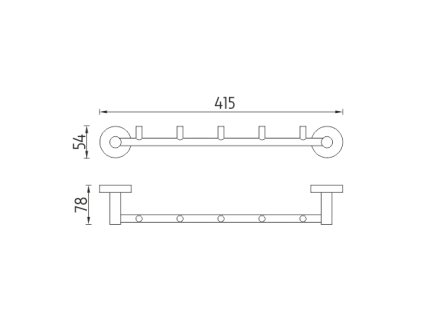 Nimco Držák s 5 háčky UNC 13054-5-90