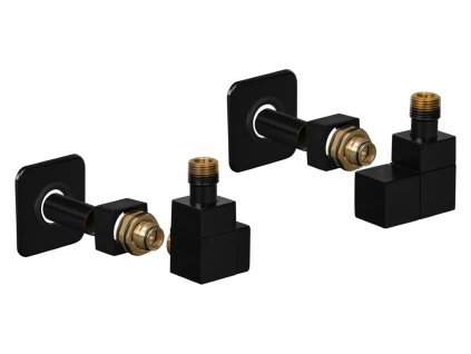 HOPA EDGE-SET, rohový hranatý ventil (Z2) Barva - Černá , Varianta - Pravá RDEDGESETRB