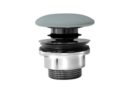 GSI umyvadlová výpust 5/4“, click-clack, keramická zátka, 5-65mm, ghiaccio mat PCS15