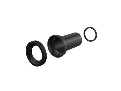 ALCA Prodloužené dopojení k závěsnému WC, DN 90, délka 200 mm, PE, černá M902