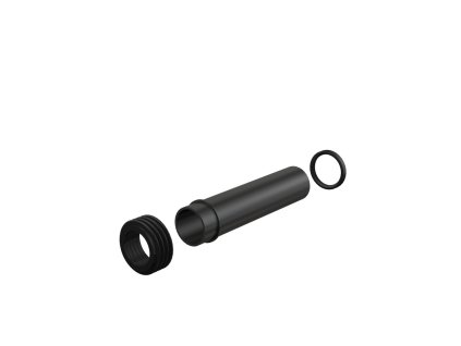 ALCA Dopojení k závěsnému WC s vrapovou vložkou, Ø 45 mm, délka 200 mm, PP, černá M901