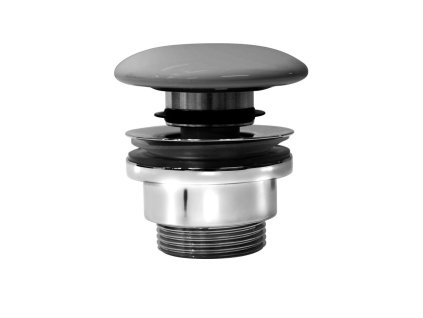 GSI umyvadlová výpust 5/4“, click-clack, keramická zátka, 5-65mm, cenere mat PCS17