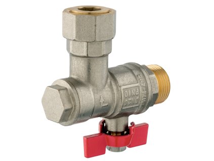 Novaservis Rohový kulový kohout s filtrem, ke kotlům 3/4" KFMF2SGK