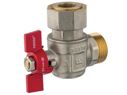 Novaservis Rohový kulový kohout, ke kotlům 3/4" KFM2SGK