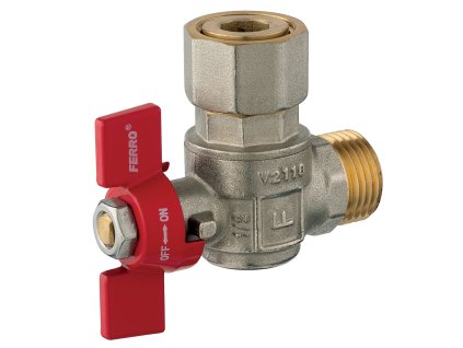 Novaservis Rohový kulový kohout, ke kotlům 1/2" KFM1SGK