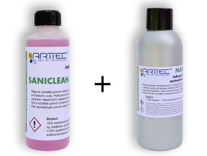 ARTTEC SANICLEAN + NANOPROTECT Set čistících prostředků proti vodnímu kameni SET4991