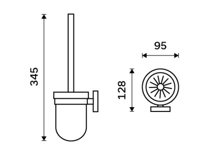 Nimco Toaletní WC kartáč, keramický UNM 13094KU-10