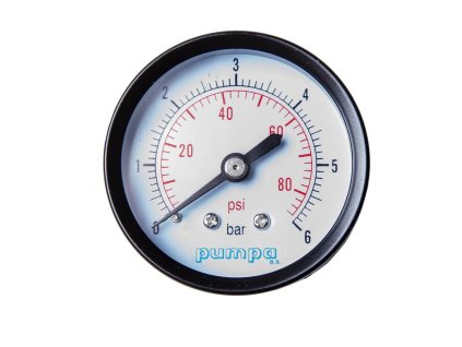 RF50 G1/4" 0-6bar manometr zadní připojení /logo Pumpa/ ZB00008990
