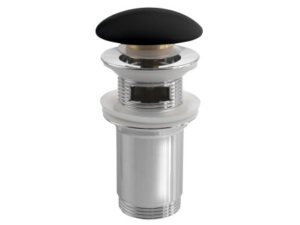 Sapho Umyvadlová výpust 5/4“, click-clack, keramická zátka, 10-50mm, černá mat AR903