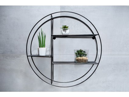 Hopa Nástěnná drátěná polička, 53x53x12 cm, černá barva KD02081782
