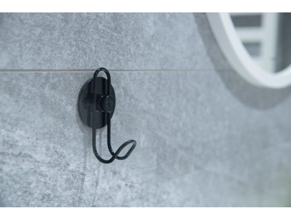 Hopa Drátěný věšák na stěnu na nalepení 3M, černá barva KD02091663