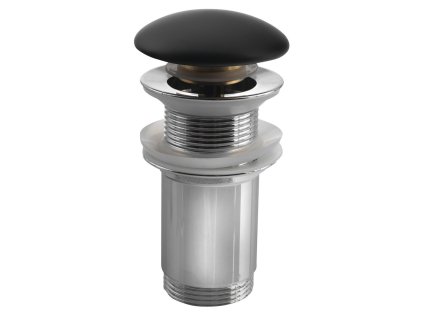 Sapho Umyvadlová výpust 5/4“, click-clack, keramická zátka, 10-50mm, černá mat AR901