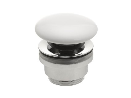 Sapho Umyvadlová výpust 5/4“, click-clack, keramická zátka, 5-63mm, bílá WEH060