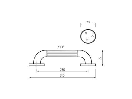 madlo plastove 230x35 mm vykres