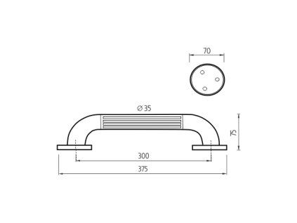 madlo plastove 300x35 mm vykres