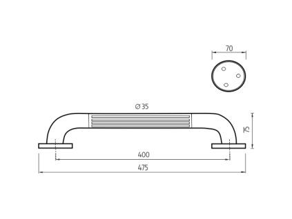 madlo plastove 400x35 mm vykres