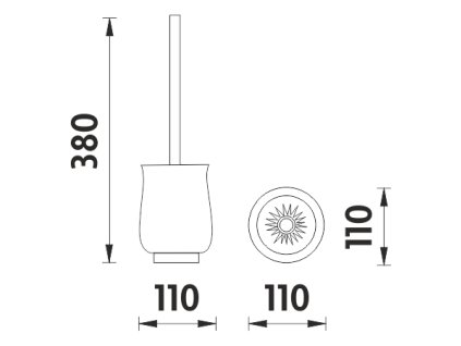 Nimco Toaletní WC kartáč 1094LA-26