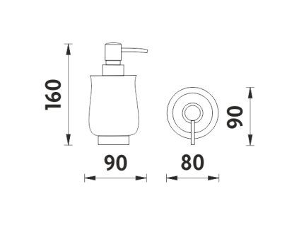 davkovac tekuteho mydla pumpicka plast vykres