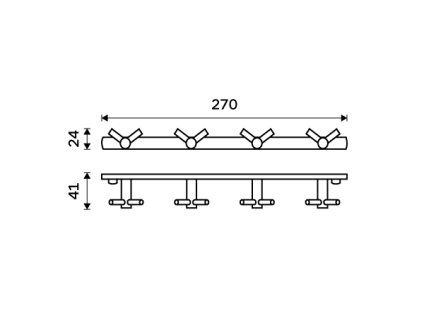 ctyrhacek s dvojitymi hacky vykres