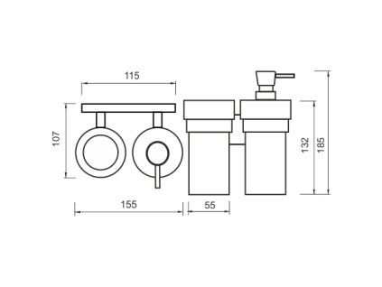 davkovac s poharkem pumpicka mosaz vykres