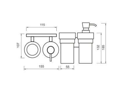 davkovac s poharkem pumpicka plast vykres