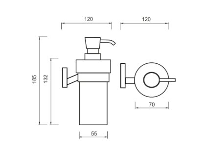 Nimco Dávkovač tekutého mýdla, pumpička plast KE 22031W-26