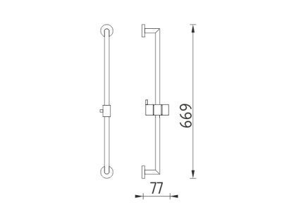 Nimco Tyč s jezdcem na sprchu UN 13015-26