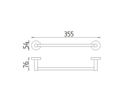 drzak na rucniky 36 cm vykres