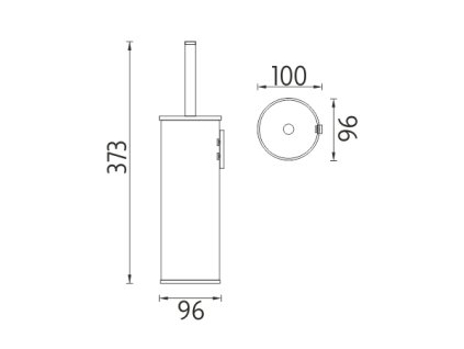 Nimco Toaletní WC kartáč tubusový UN 13094E-26
