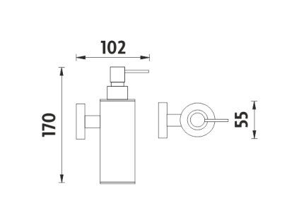davkovac tekuteho mydla pumpicka plast vykres