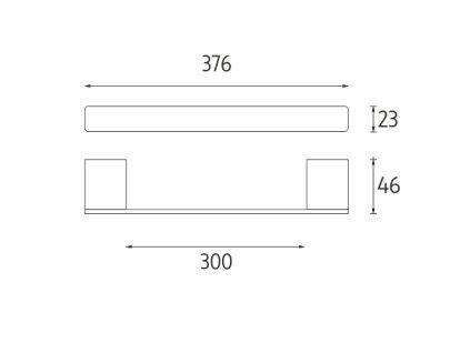 drzak na rucniky 38 cm vykres