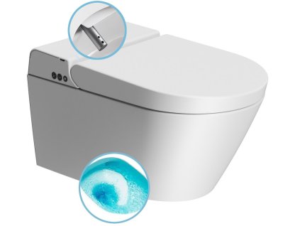 GSI WCLEAN závěsné WC Swirlflush s integrovaným elektronickým bidetem, bílá dual-mat 7418K09