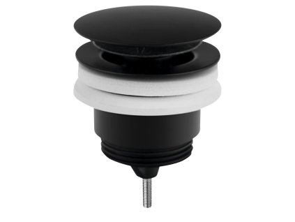 Omp Tea Umyvadlová výpust 5/4“, click-clack, velká zátka, 10-45mm, černá mat 7532.310.5X