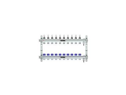 REHAU Nerezový rozdělovač HKV-D Easyflow 10 topné okruhy s indikátorem průtoku MFI min/max, 13832001200