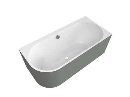 Polysan ASTRA R MONOLITH asymetrická vana 160x75x60cm, bílá/verde 34611M.44