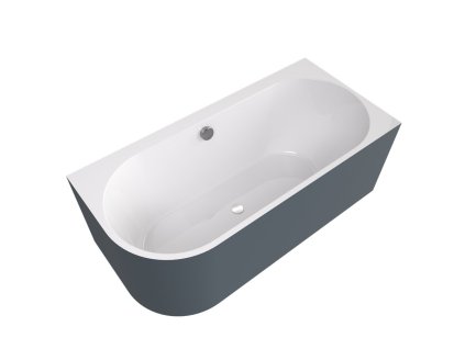 Polysan ASTRA R MONOLITH asymetrická vana 160x75x60cm, bílá/siena 34611M.42