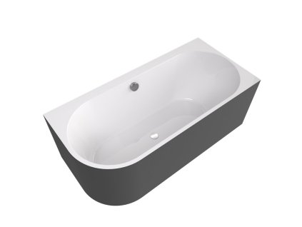 Polysan ASTRA R MONOLITH asymetrická vana 160x75x60cm, bílá/carina 34611M.41