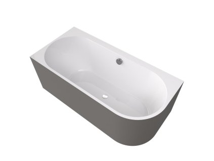 Polysan ASTRA L MONOLITH asymetrická vana 160x75x60cm, bílá/agila 33611M.43