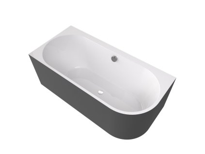Polysan ASTRA L MONOLITH asymetrická vana 160x75x60cm, bílá/carina 33611M.41
