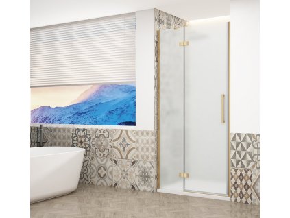 Gelco TRINITY GOLD MATT sprchové dveře do niky 1000mm, matné sklo, levé GT1210ML-G