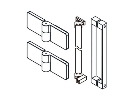 Gelco TRINITY komponenty pro dveře do niky, černá mat, pravé GT12RB