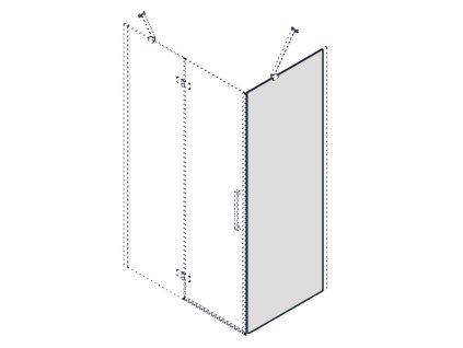 Gelco TRINITY sklo boční stěny, 800mm, sklo mat GT5680M