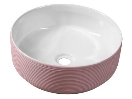 Sapho ARDEA keramické umyvadlo na desku, Ø 41cm, růžová AR041