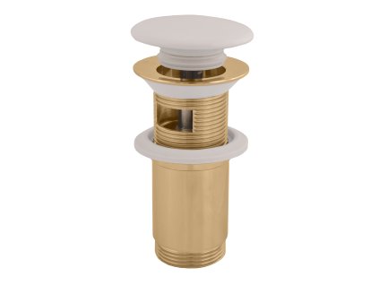 Výpusť umyvadlová CLICK-CLACK 5/4 s keramickou zátkou, Zlatá - lesklá MD0485Z, RAV Slezák