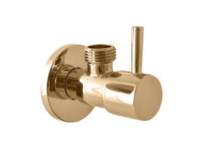 Ventil rohový s keramickým vrškem 1/2"x 3/8", Zlatá - lesklá RV0238Z, RAV Slezák