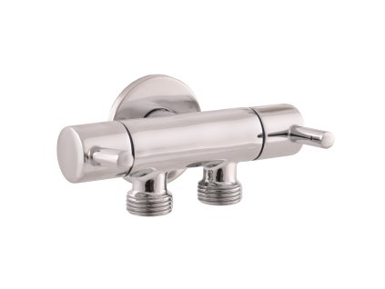 Ventil rohový dvojitý s keramickými vršky 1/2“x 2 x 1/2“ , Chrom RV0222, RAV Slezák
