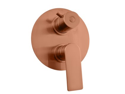 NIL - Vanová/Sprchová baterie podomítková 3-cestná s tělesem, Zlatá Růžová - kartáčovaná NL187.3ZRK, RAV Slezák