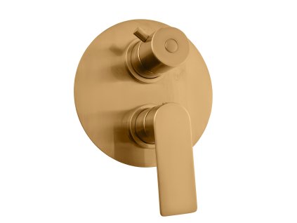 NIL - Vanová/Sprchová baterie podomítková 3-cestná s tělesem, Zlatá - kartáčovaná NL187.3ZK, RAV Slezák