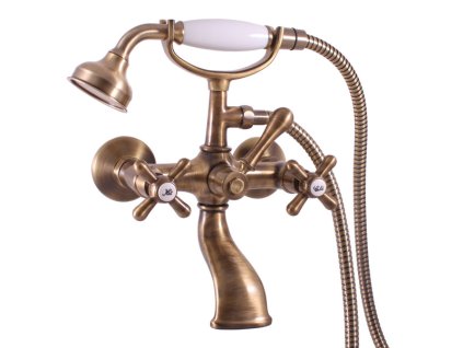 MORAVA RETRO - Vanový set s baterií, Stará mosaz (Bronz) MK159.5/2SM, RAV Slezák